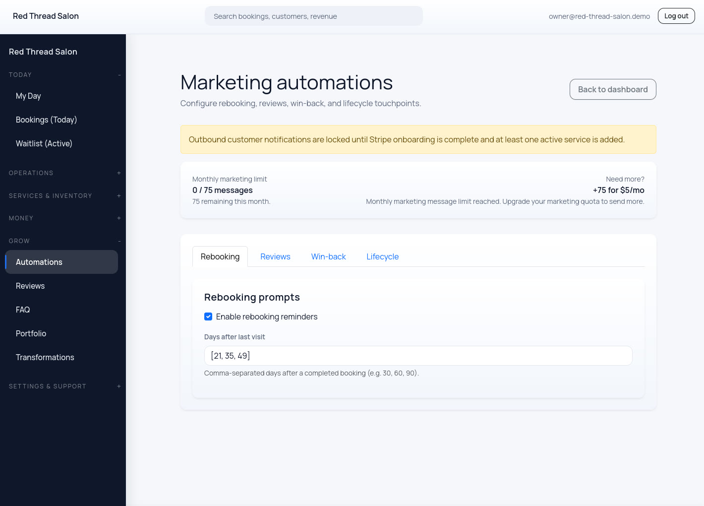 Marketing automation workflows